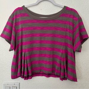 We the Free pink top stripes flounce